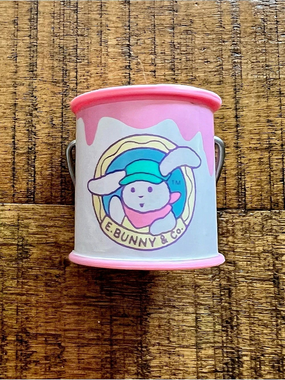 Vintage Hallmark E. Bunny & Co. Paint Can Pencil Sharpener Easter Bunny